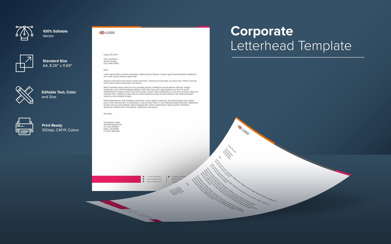 Template #137895 Letterhead Clean Webdesign Template - Logo template Preview