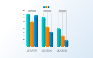 Bar Chart Financial Problem Infographic Elements
