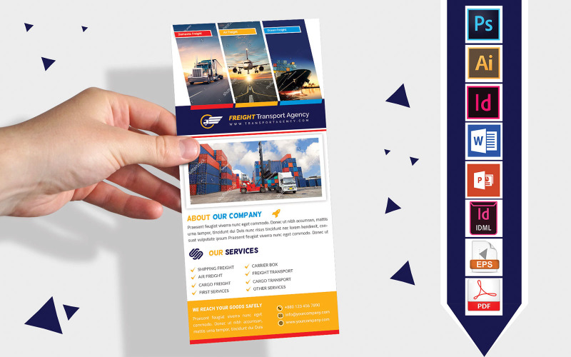 Rack Card | Freight Transport Agency DL Flyer Vol-01 Corporate Identity