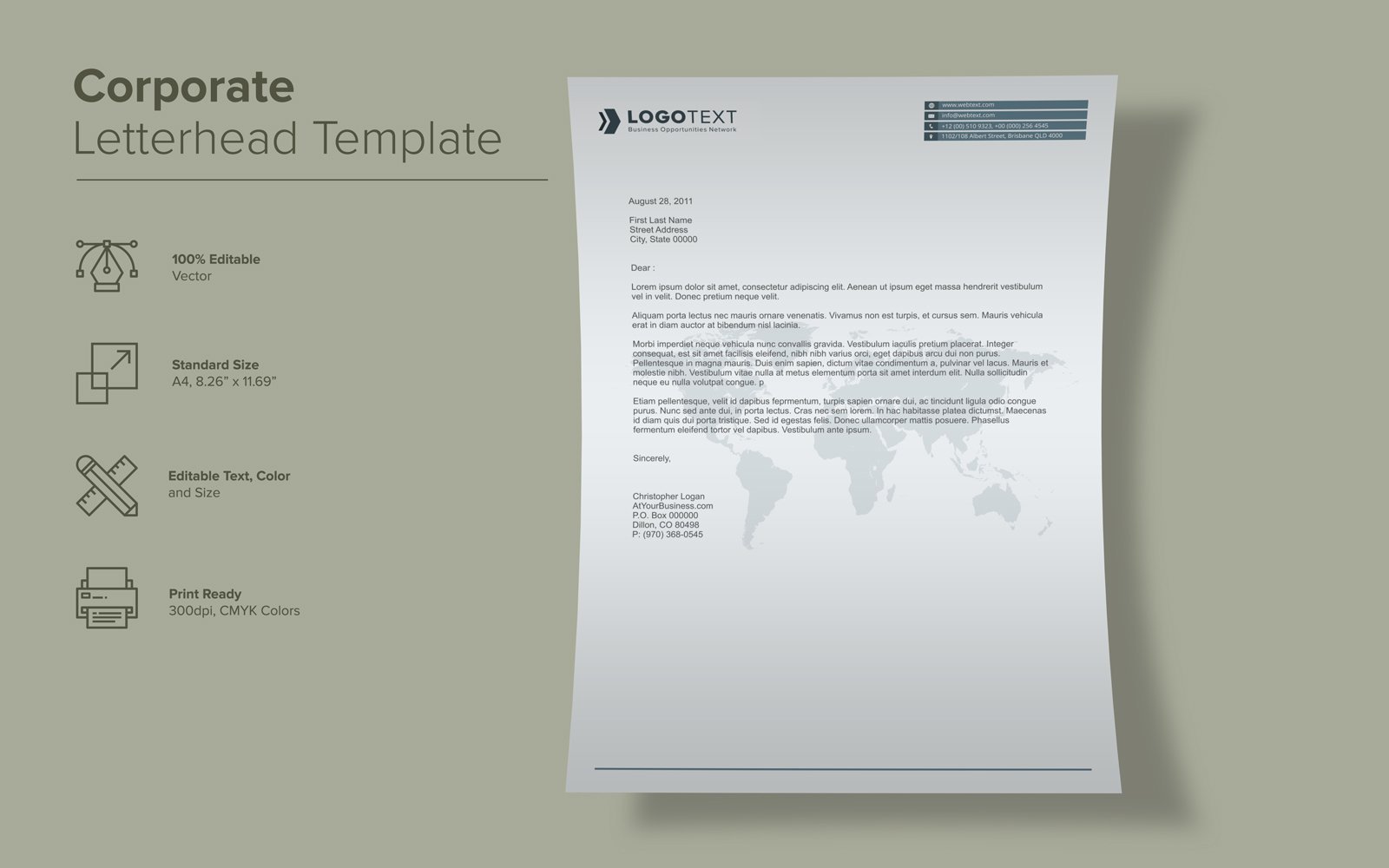 Kit Graphique #137902 Corporate Letterhead Divers Modles Web - Logo template Preview