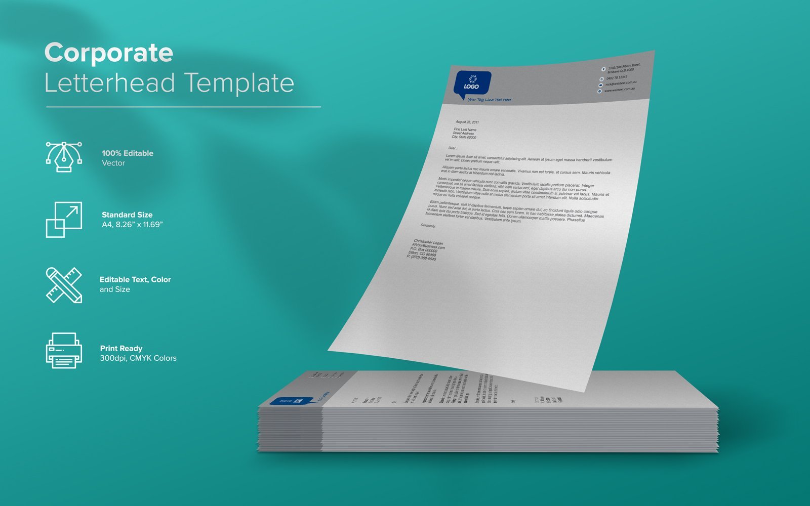 Template #137903 Letterhead Clean Webdesign Template - Logo template Preview