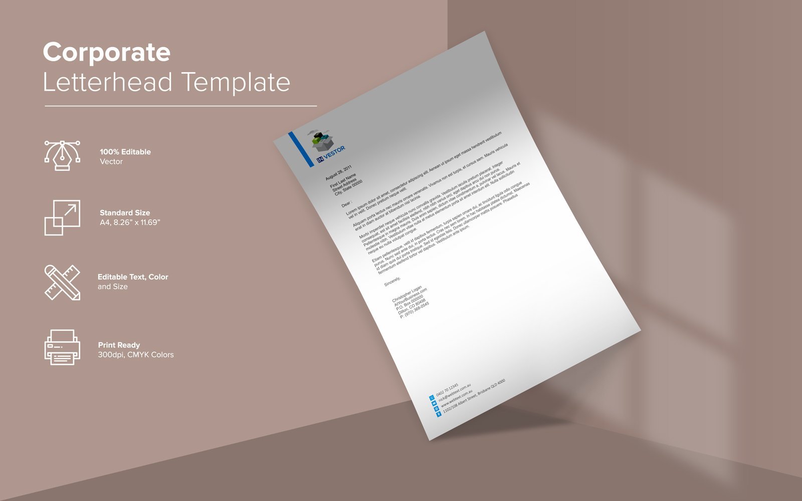 Template #137905 Letterhead Clean Webdesign Template - Logo template Preview