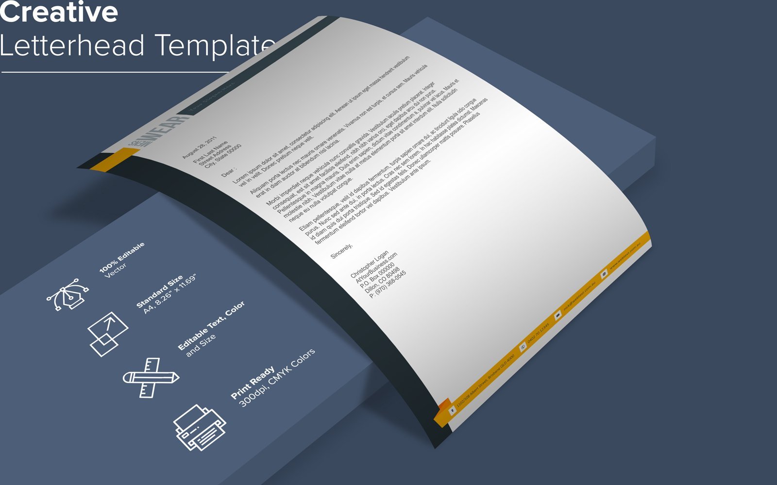 Template #137920 Letterhead Clean Webdesign Template - Logo template Preview