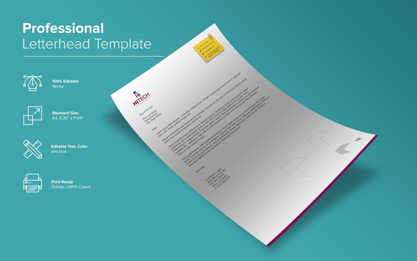 Template #137924 Letterhead Clean Webdesign Template - Logo template Preview