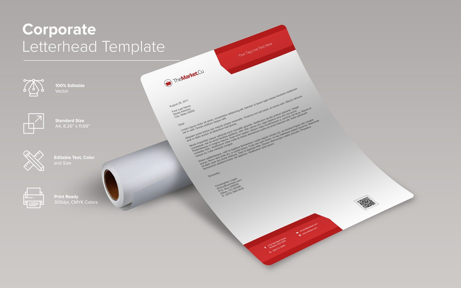 Template #137930 Letterhead Clean Webdesign Template - Logo template Preview