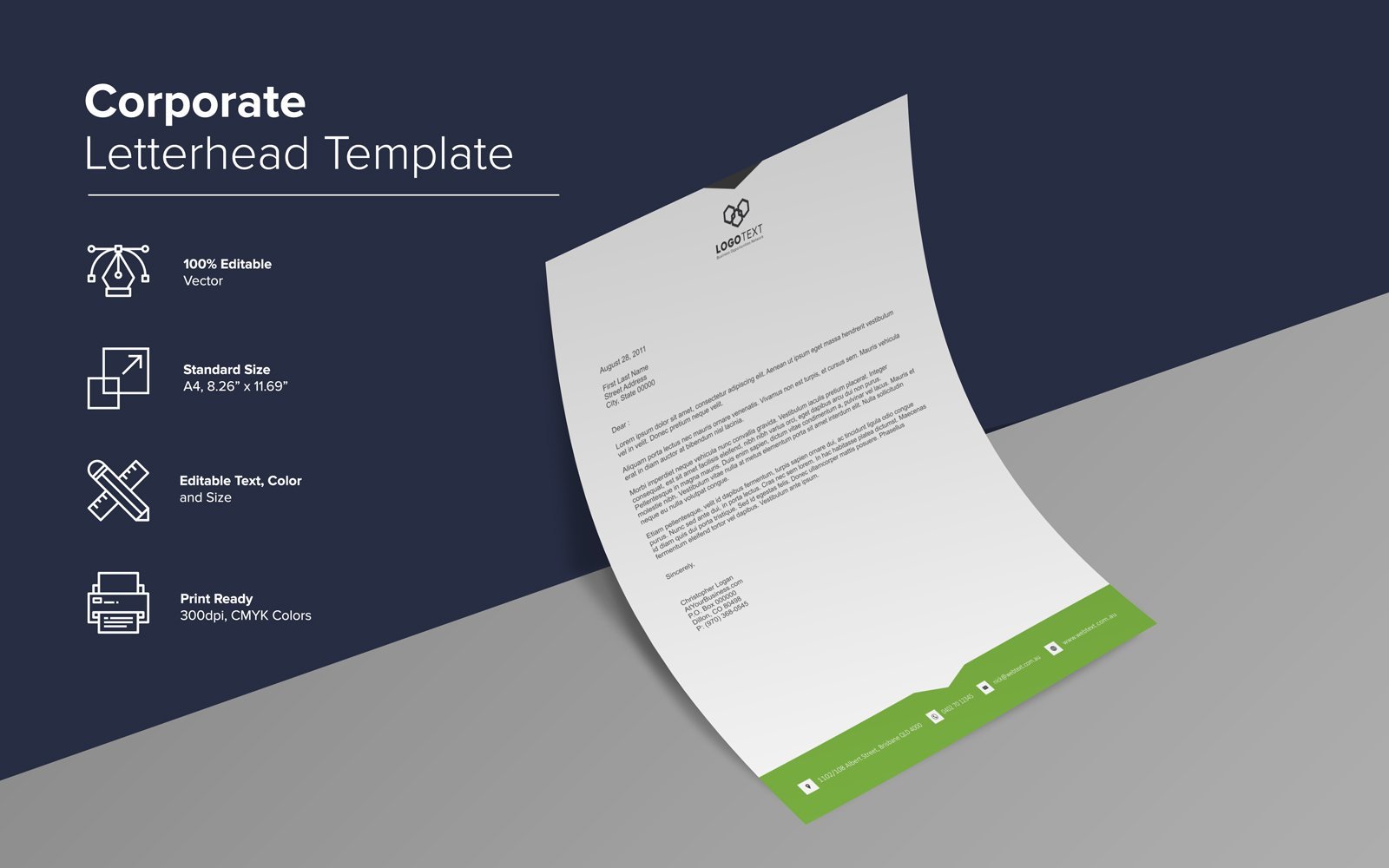 Template #137935 Letterhead Clean Webdesign Template - Logo template Preview