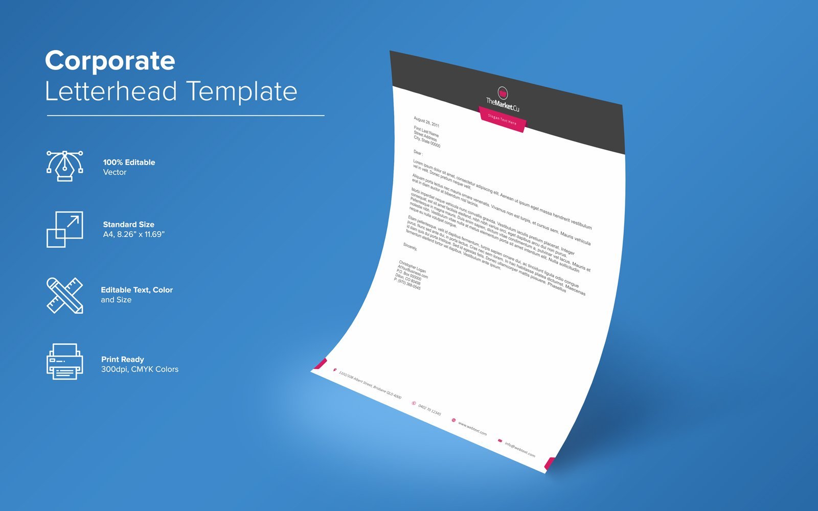 Template #137940 Letterhead Clean Webdesign Template - Logo template Preview