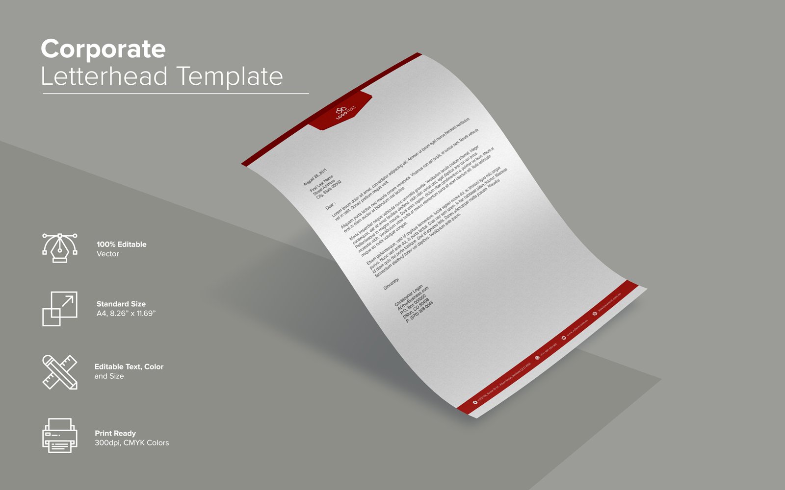 Template #137944 Letterhead Clean Webdesign Template - Logo template Preview