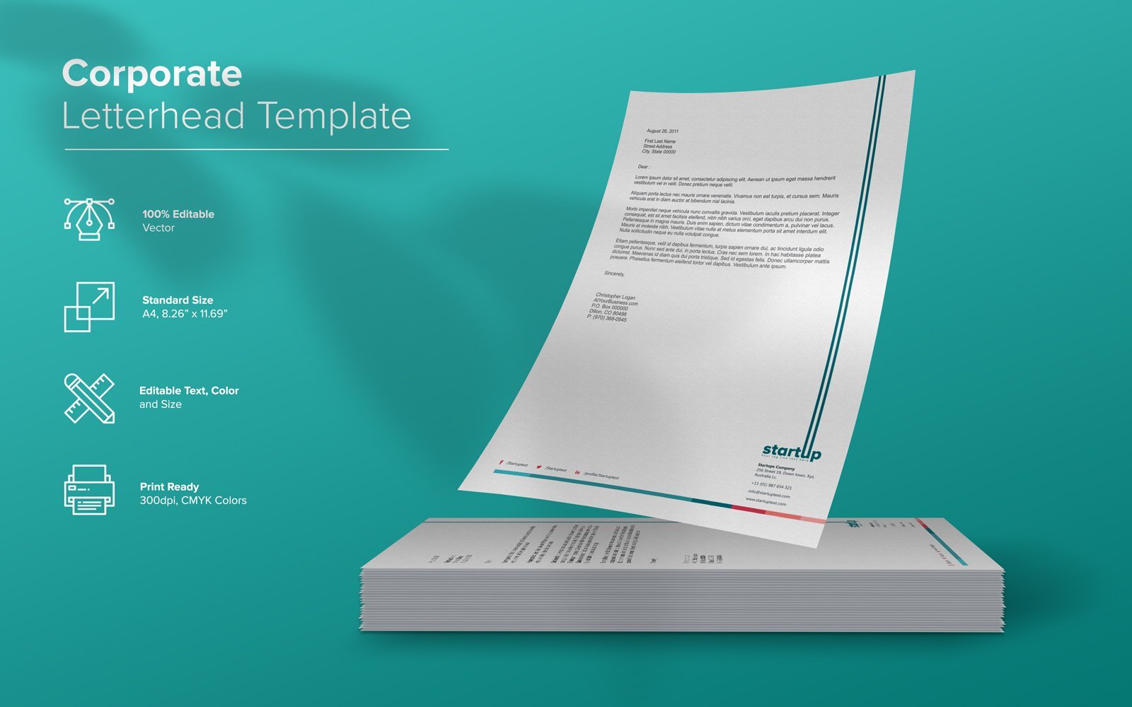 Template #137950 Letterhead Clean Webdesign Template - Logo template Preview