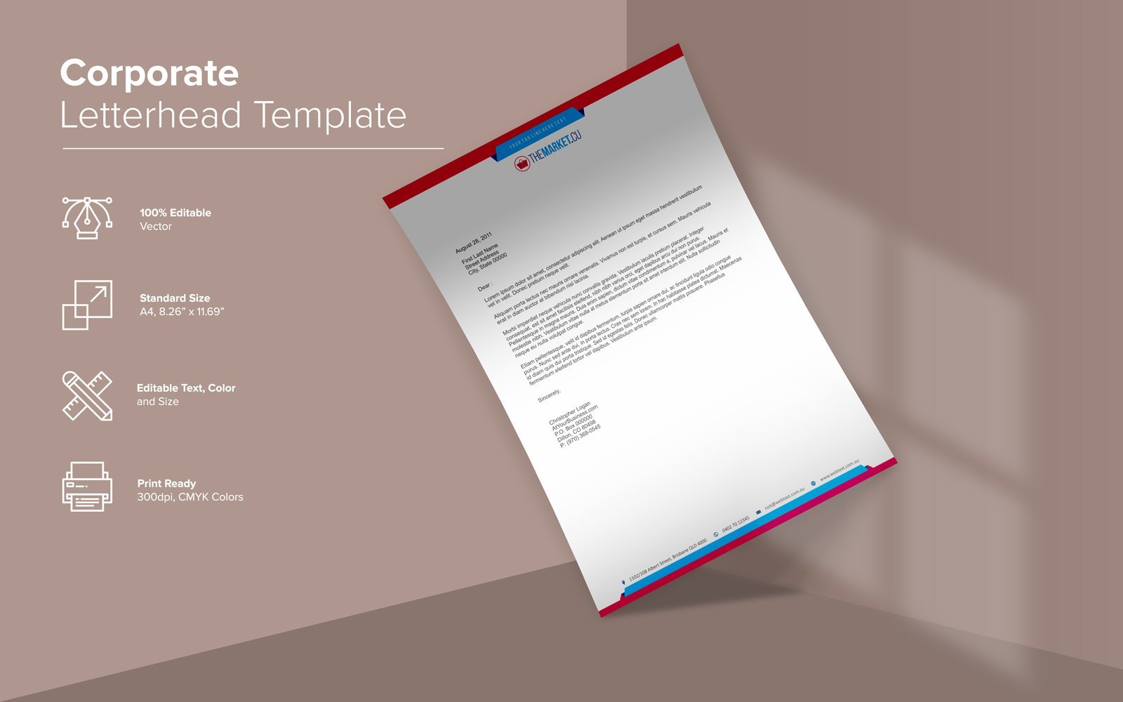 Template #137951 Letterhead Clean Webdesign Template - Logo template Preview