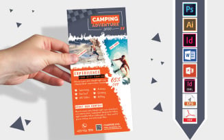 Rack Card | Champing Adventure DL Flyer Vol-01 - Corporate Identity Template