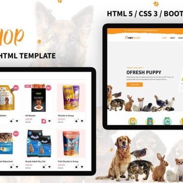 Shop Pet Website Templates 138611
