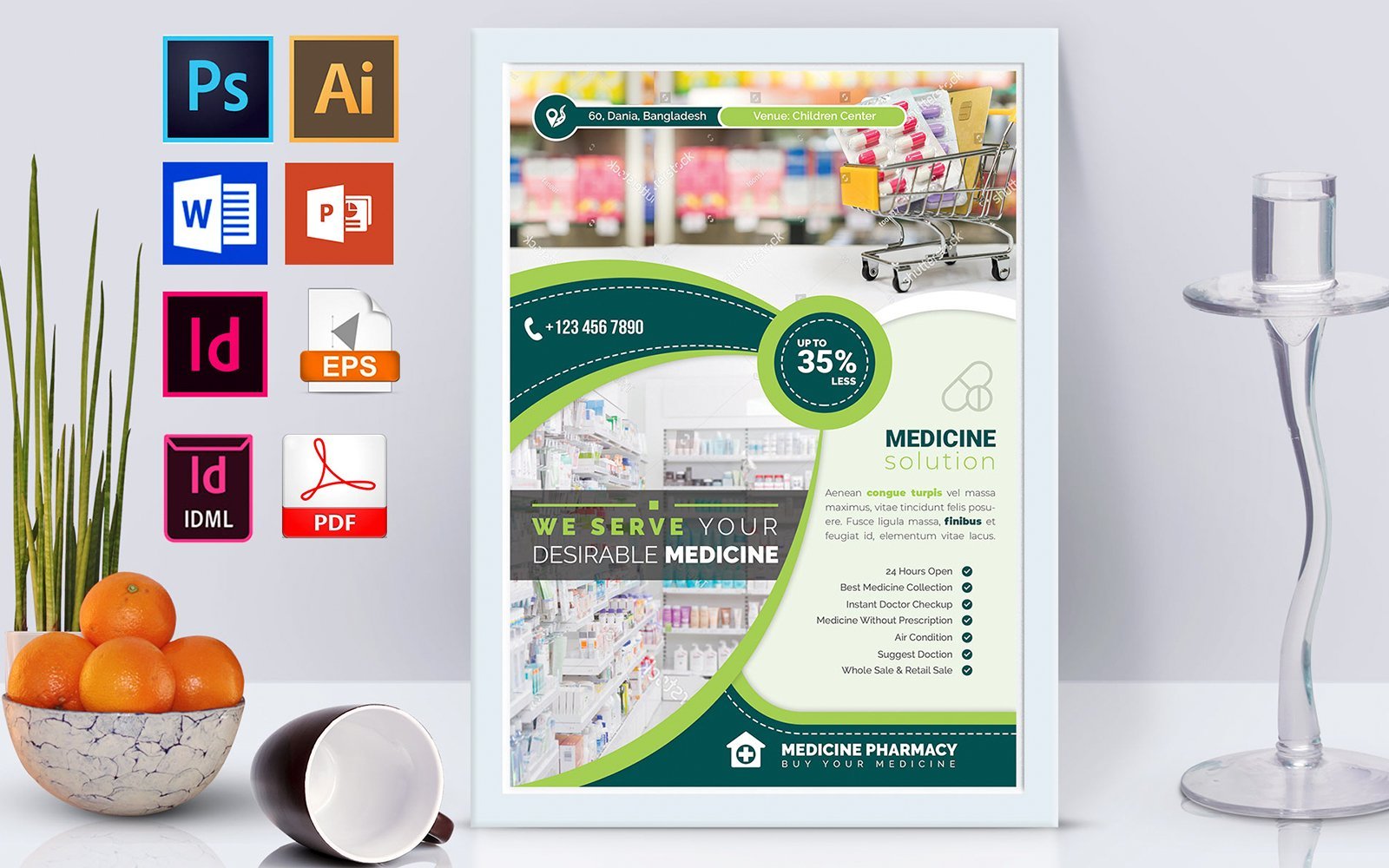 Kit Graphique #138655 Pharmacy Medicine Divers Modles Web - Logo template Preview