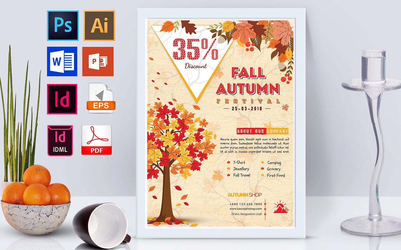 Template #138700 Fall Autumn Webdesign Template - Logo template Preview