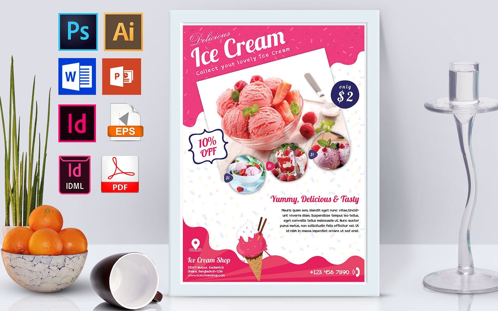 Kit Graphique #138736 Ice Cream Divers Modles Web - Logo template Preview