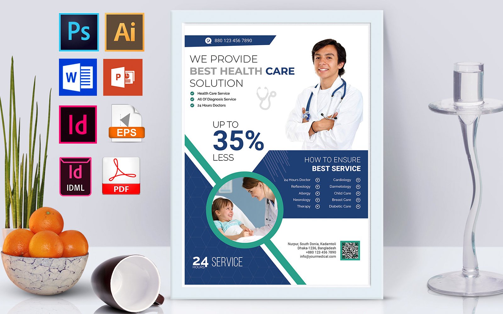 Template #138802 Medical Hospital Webdesign Template - Logo template Preview