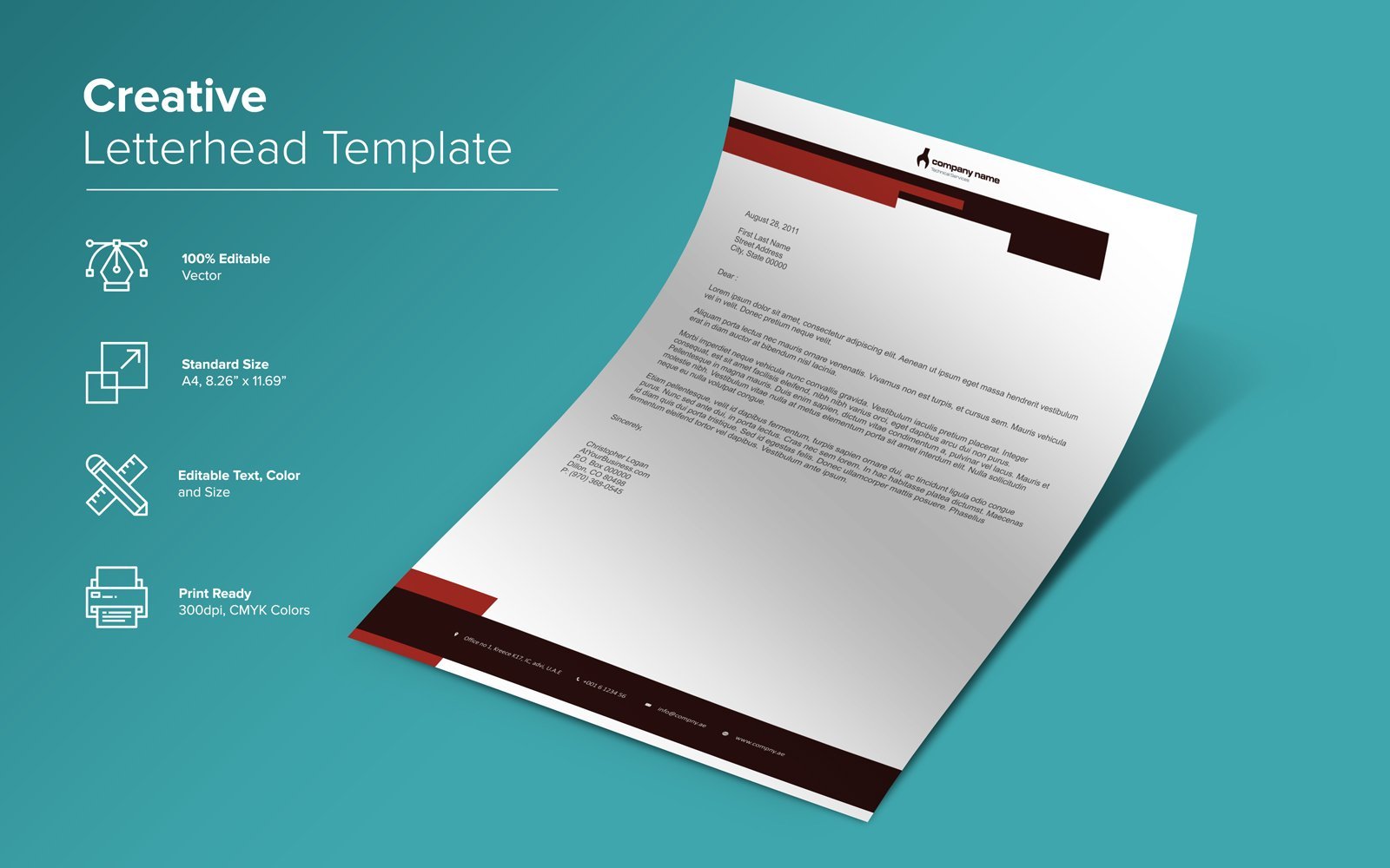 Template #138880 Letterhead Clean Webdesign Template - Logo template Preview