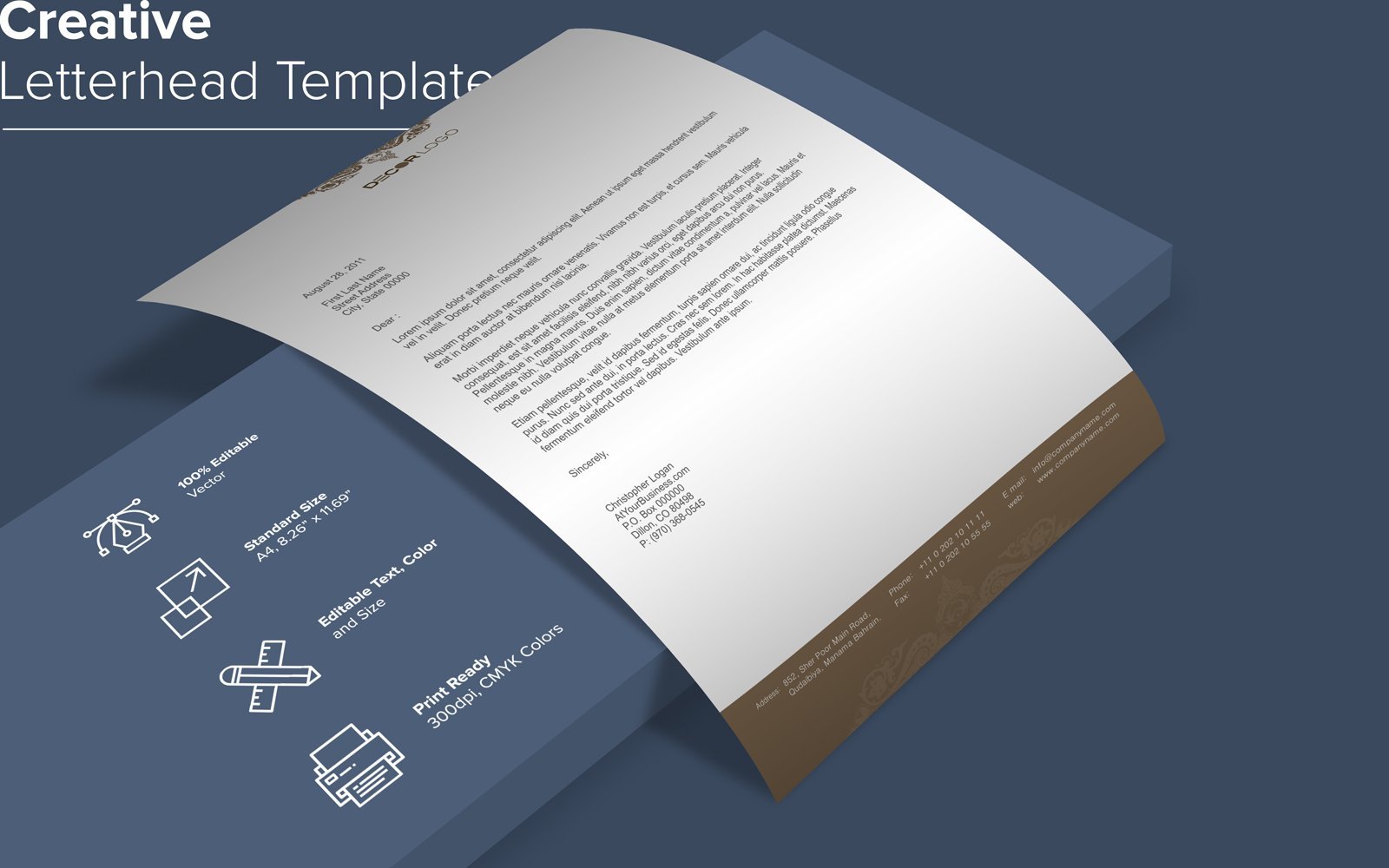 Template #138883 Letterhead Clean Webdesign Template - Logo template Preview