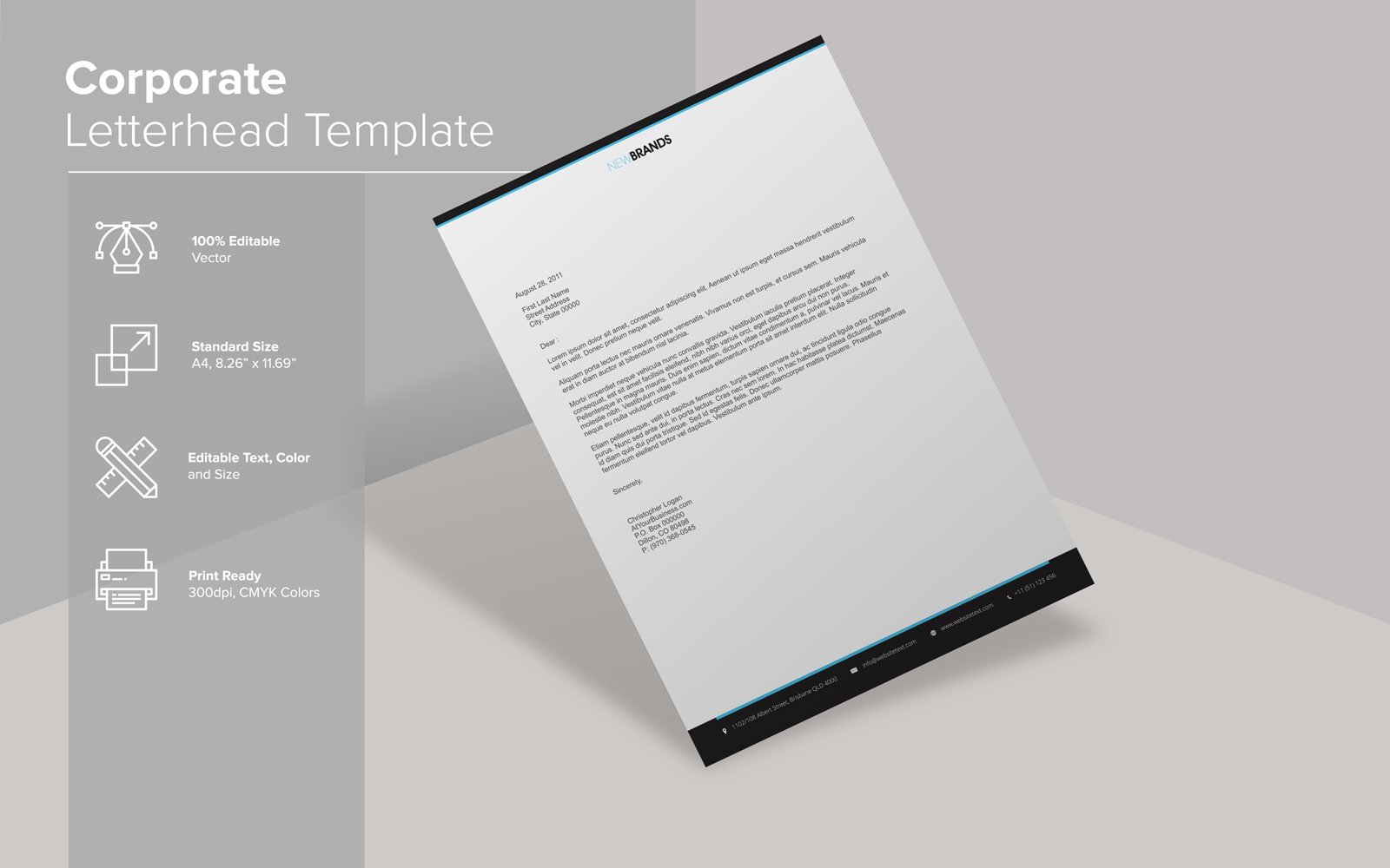 Template #138892 Letterhead Clean Webdesign Template - Logo template Preview