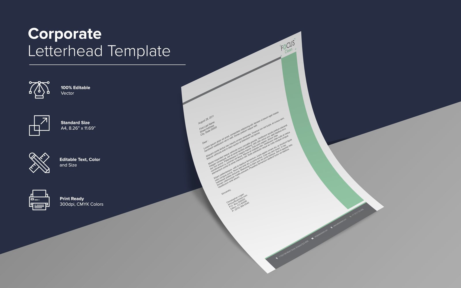 Template #138893 Letterhead Clean Webdesign Template - Logo template Preview