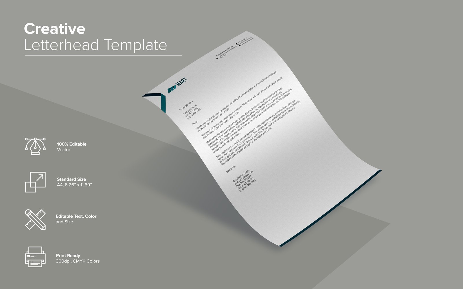 Template #138898 Letterhead Clean Webdesign Template - Logo template Preview