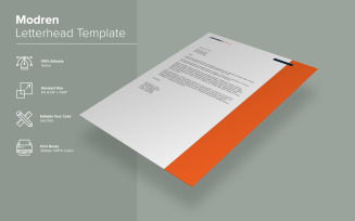 Modern Letterhead Design - Corporate Identity Template