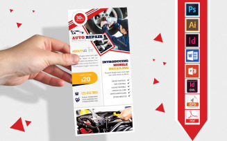 Rack Card | Car Auto Repair DL Flyer Vol-01 - Corporate Identity Template