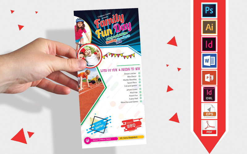 Rack Card | Family Fun Day Festival DL Flyer Vol-02 Corporate Identity
