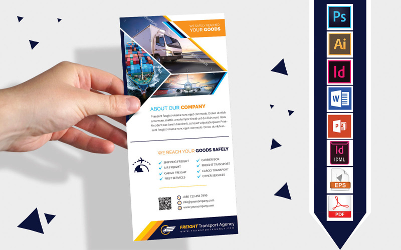 Rack Card | Freight Transport Agency DL Flyer Vol-03 Corporate Identity