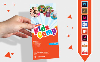 Rack Card | Kids Summer Camp DL Flyer Vol-02 - Corporate Identity Template