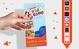 Rack Card | Kids Summer Camp DL Flyer Vol-03 - Corporate Identity Template