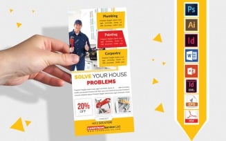 Rack Card | Plumber Service DL Flyer Vol-01 - Corporate Identity Template