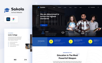 Sakola - Senior High School Website Design UI