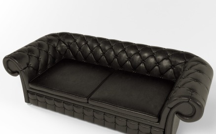 Salimah Chesterfield style sofa 3D Model