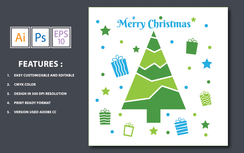 Christmas Tree Gift - Illustration