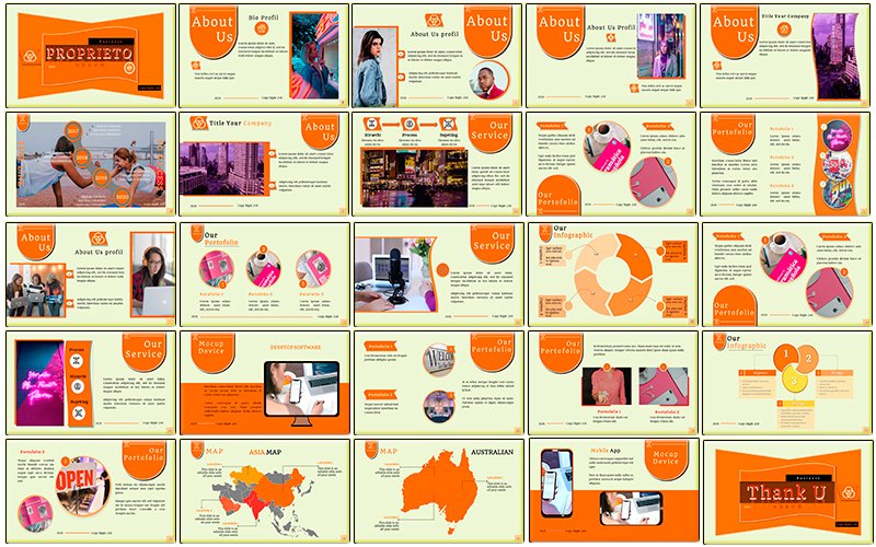 Proprieto Business and Creative Templates Google Slides #139865