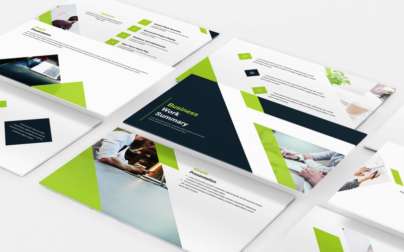 Business work summary PowerPoint template PowerPoint Template