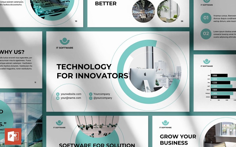 IT Software Presentation PowerPoint template PowerPoint Template