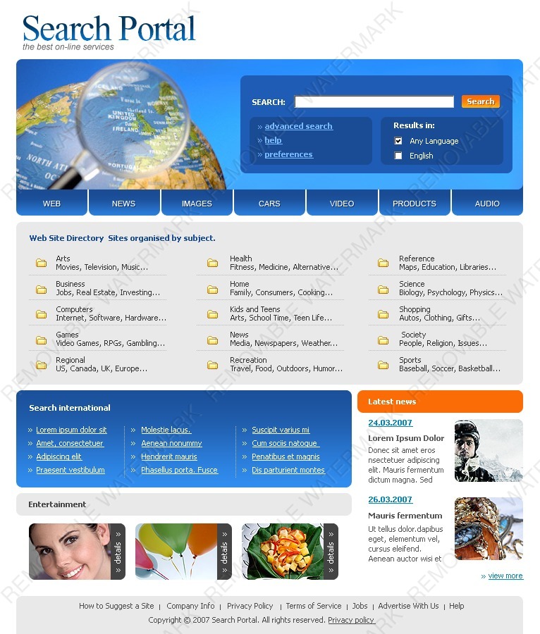 Internet Website Template #14083 by WT - Website Templates