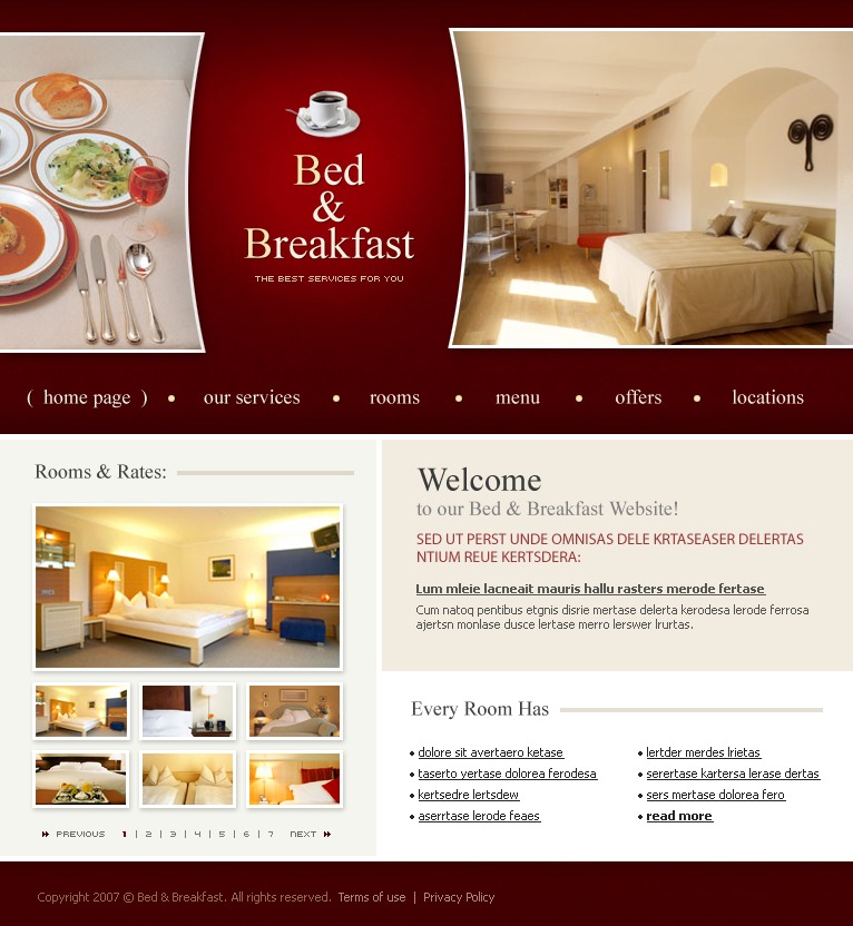 Hotels Website Template #14141