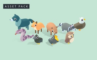 Forest Animals - Quirky Series 3D Model