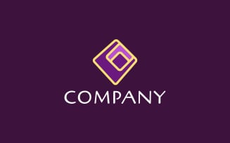 Abstract Purple Logo Template