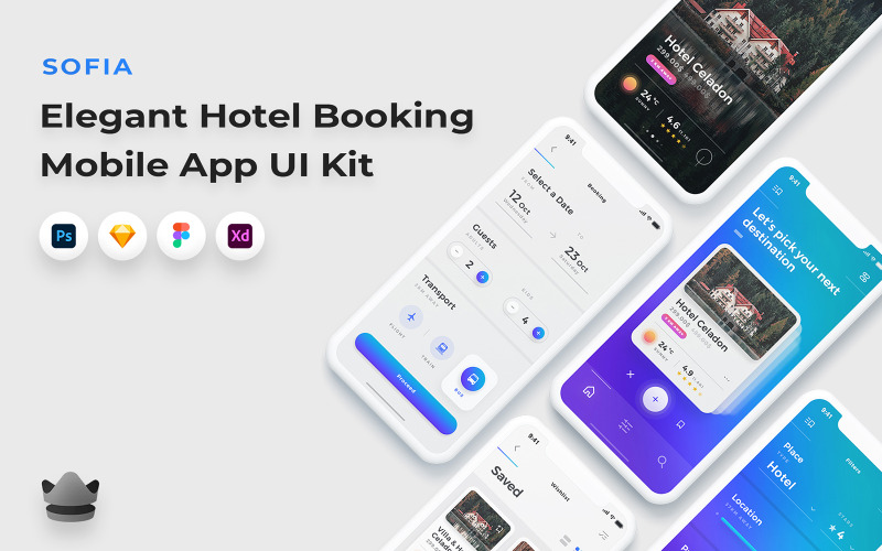 Sofia - Hotel Booking App UI Kit UI Element