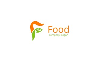 Letter F Food Logo Template