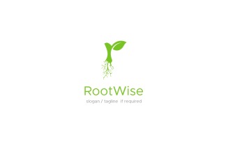 Letter R Root Logo Template