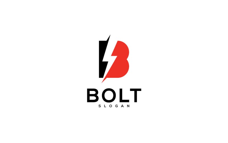 Bolt B Letter Logo Template