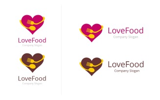 Food Love Logo Template