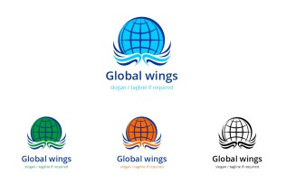Global Wings Logo Template