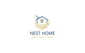 Nest Home Logo Template