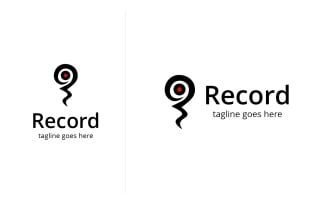 Record Letter R Logo Template